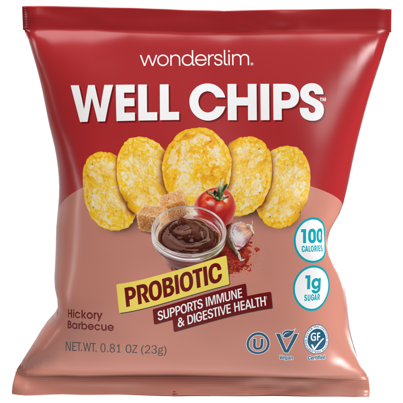 Wonderslim Well Chips Hickory Barbecue (7ct)